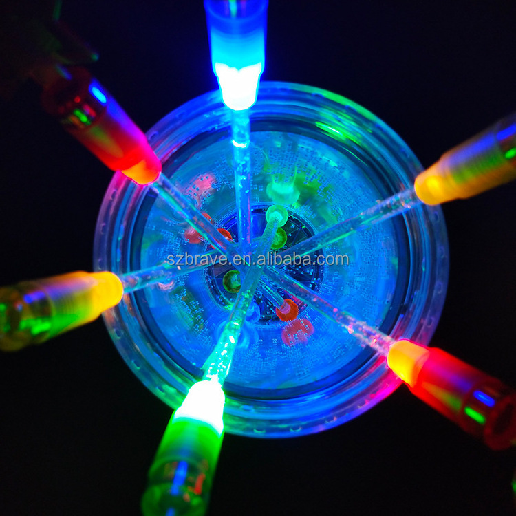 Promotional Night Bar Tools Custom Glowing Swizzle Stick Drink Stir Plastic Stick LED light up Cocktail Drink Stirrer