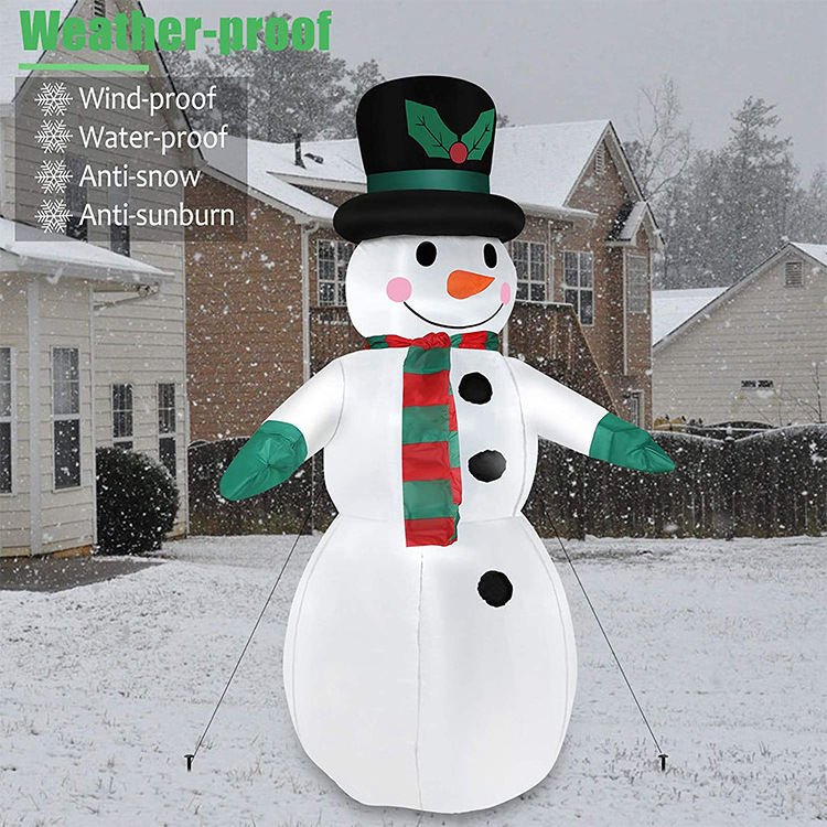 Christmas Outdoor Inflatable Decoration 120CM 4FT Inflatables Snowman Yard Decorations with LED Lights