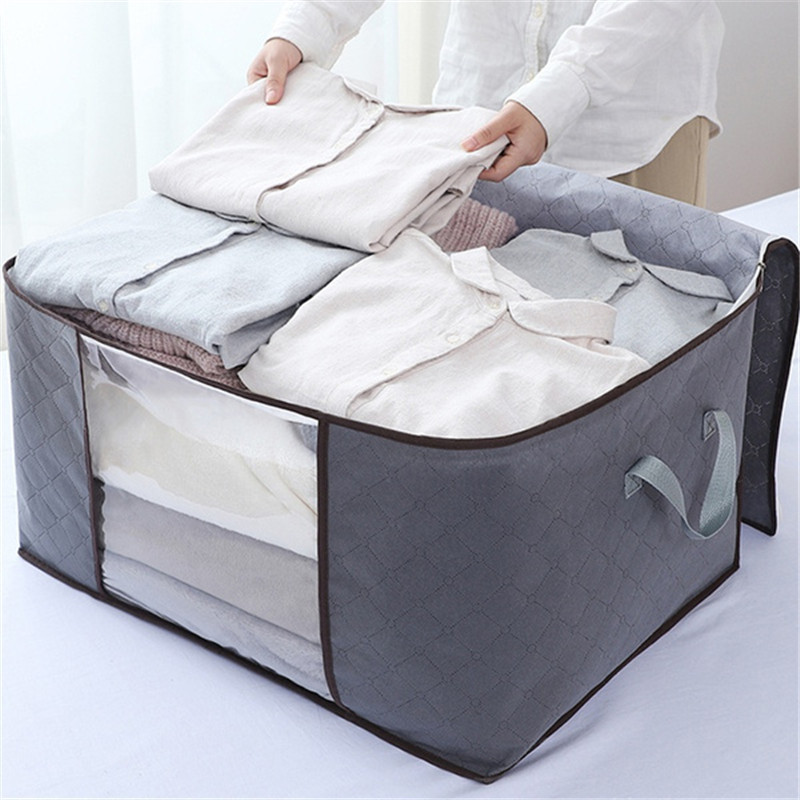 Large capacity foldable home locker Clothing storage bags for bedding Clothing quilts storage bags resist cluttered wardrobes