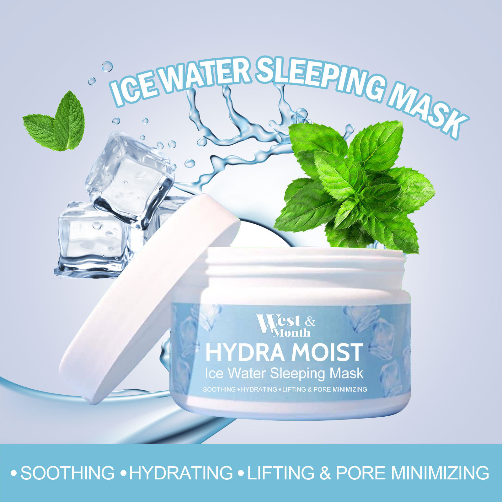 2023 top seller Night Sleeping Masque Sleep Moisturizer Hyaluronic Acid Face Masque Dry Skin Care Ice Water mask