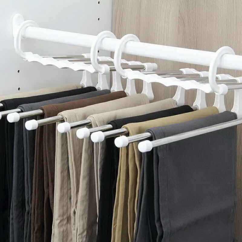 Best Sale Pants Storage Hanger Organizer Hangers Save Wardrobe Space Magic Folding Pant Rack Tie Hanger Shelves Closet Organizer