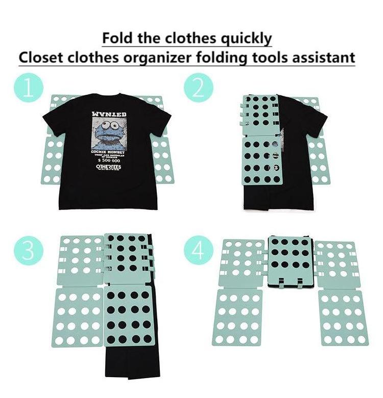 Magic Clothes Folder T Shirts Jumpers Organizer Fold Quick Clothes Folding Board Clothes Holder Wardrobe Storage Collating