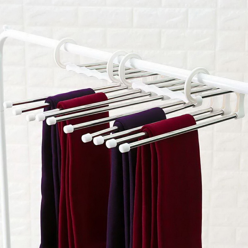 Best Sale Pants Storage Hanger Organizer Hangers Save Wardrobe Space Magic Folding Pant Rack Tie Hanger Shelves Closet Organizer