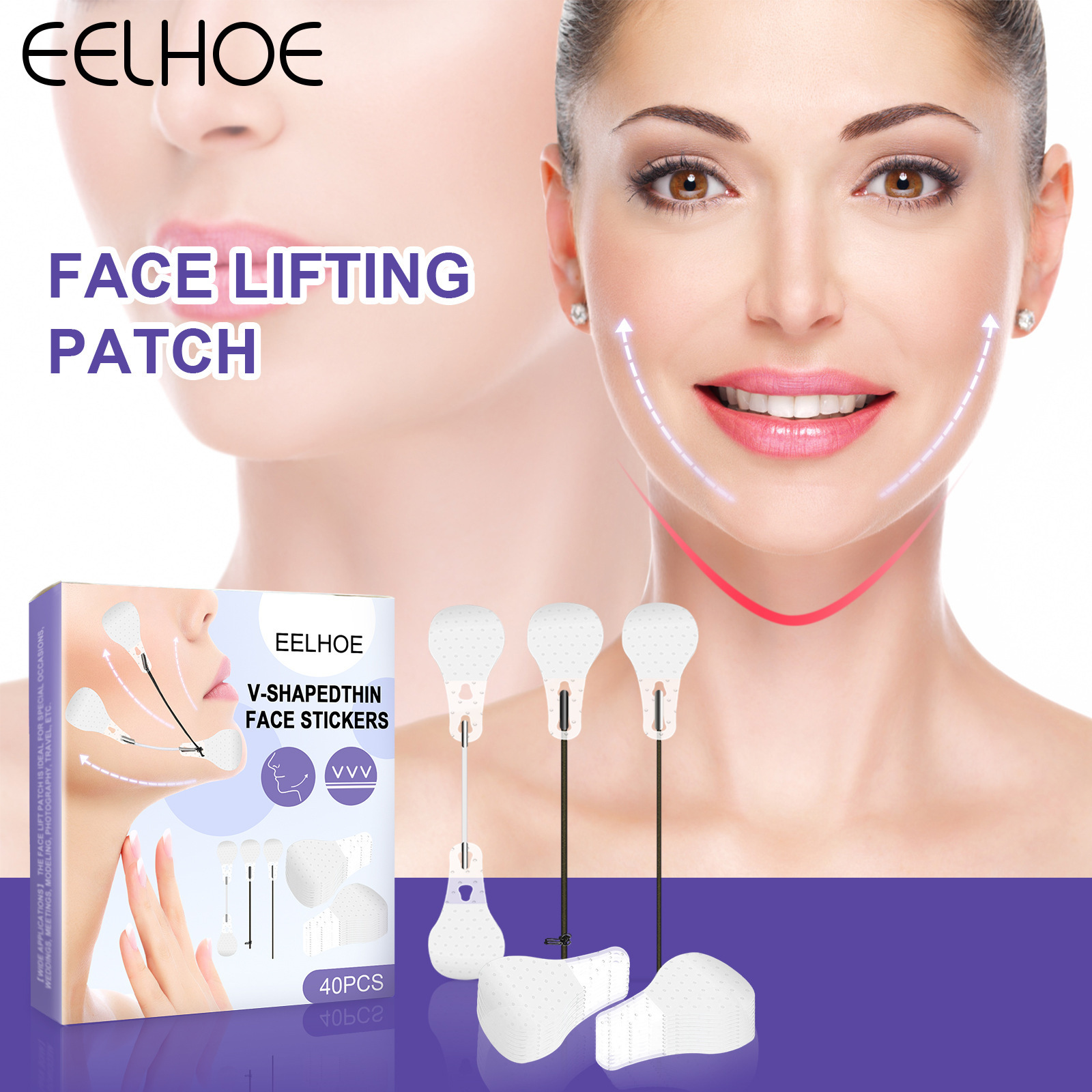 NEW Invisible Face Lifting Tapes Wrinkle Removal Sticker Double Chin Lift V Shape Refill Transparent Thin Face Patch Tools