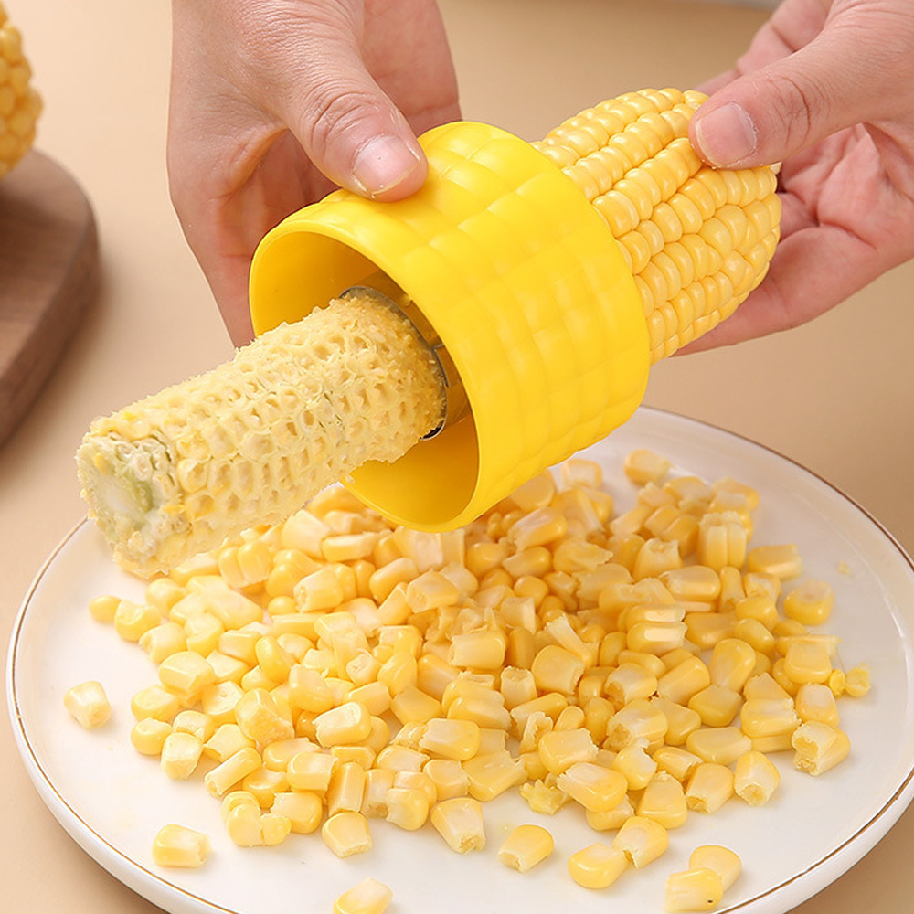 Corn Plane Peeler Cob Thresher Kitchen Gadgets Manual Rotation Stainless Steel Corn Stripper Cutter Stripping Tool