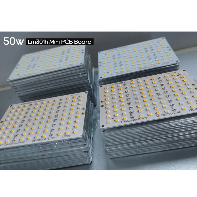 50w 108 leds Mini Quantum Panel with Samsung lm301h Diodes UV IR Full Spectrum LED Grow Light PCB Board