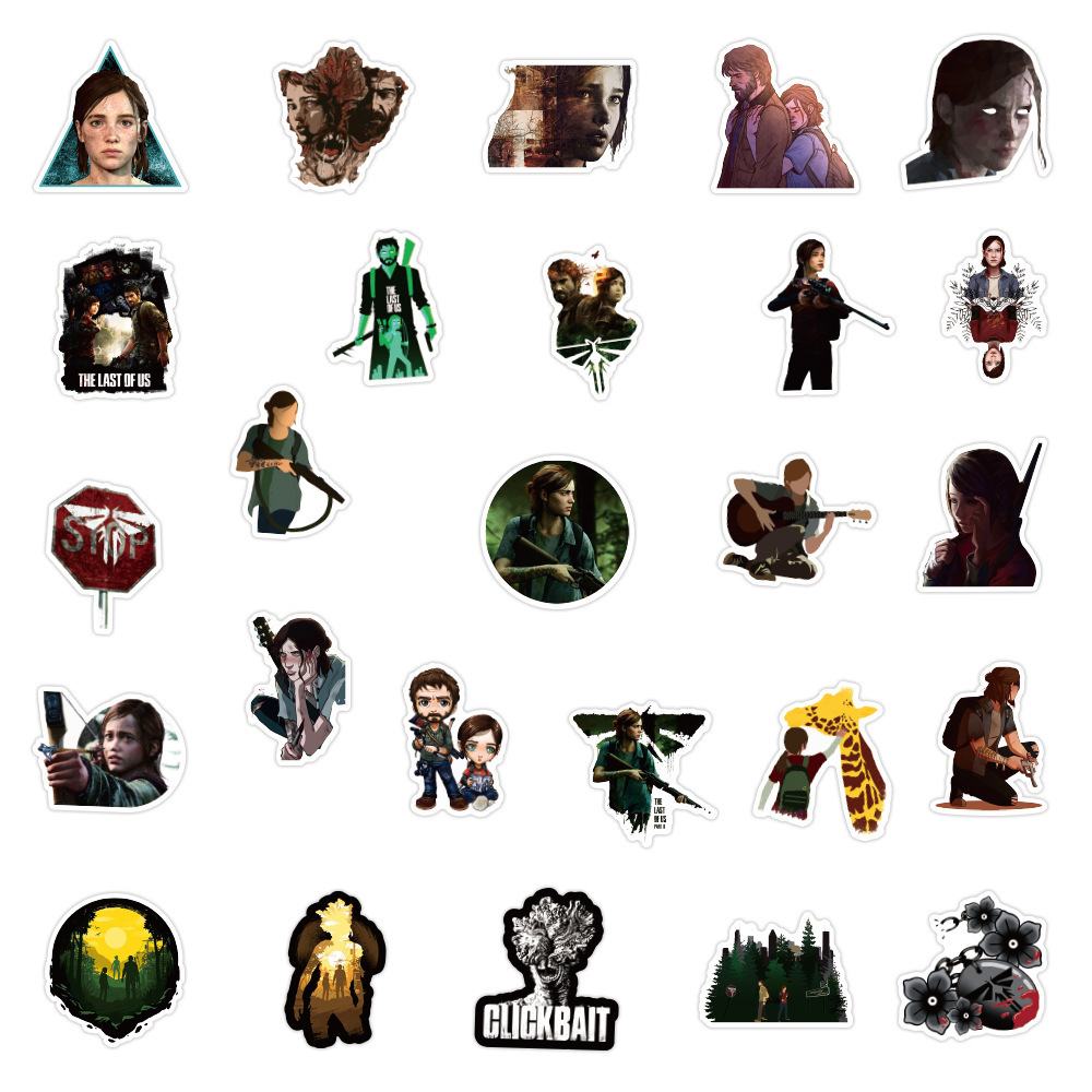 50pcs Hot The Last of us Game Movie boy laptop Guitar  wall decoration decals Waterproof  PVC vinyl Cartoon Sticker