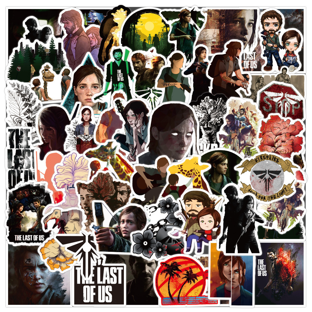 50pcs Hot The Last of us Game Movie boy laptop Guitar  wall decoration decals Waterproof  PVC vinyl Cartoon Sticker