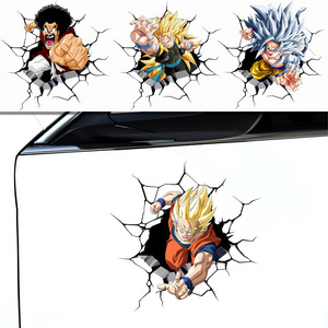 20CM Large funny 3D realistic cartoon car sticker anime peeker dragon ball wall decals