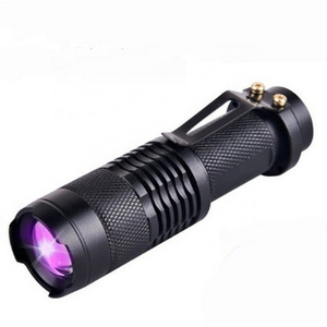 Mini Lamp Pocket Portable 365NM Torch LED Purple Black UV Blacklight Light Detector Money 395NM Flashlight