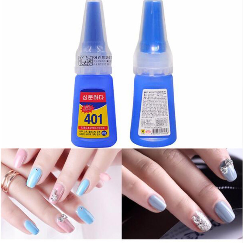 Multifunctional 401 Instant Adhesive 20g Super Strong Liquid Glue Home Office School Nail Glue Beauty Supplies For Wood Plastic