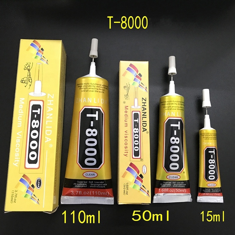 110ml Repair Mobile LCD Touch Screen Clear Transparent Cell Phone Adhesive Jewelry T8000 Glue