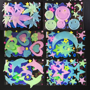 Funny Novelty Toy Fluorescent Stickers Universe Planet Star Glow in the Dark Toys Luminous star sticker