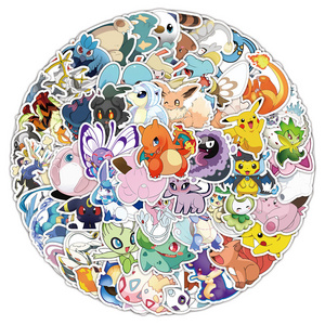 100Pcs Funny game anime cute pika graffiti sticker pocket monster decals