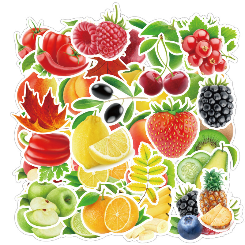 100PCS  fruit vegetables green plants graffiti stickers computer notebook bike waterproof kids cartoon stickers