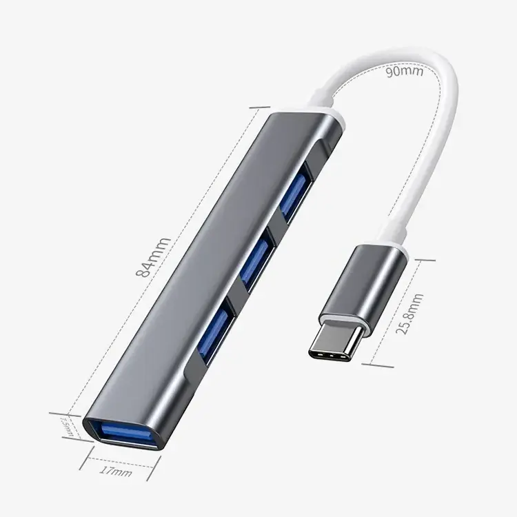 4 in 1 USB C Type C HUB To USB3.0 Type-C 3xUSB High Speed Splitter 4 Port Docking Station Charging Adapter  For Laptop PC