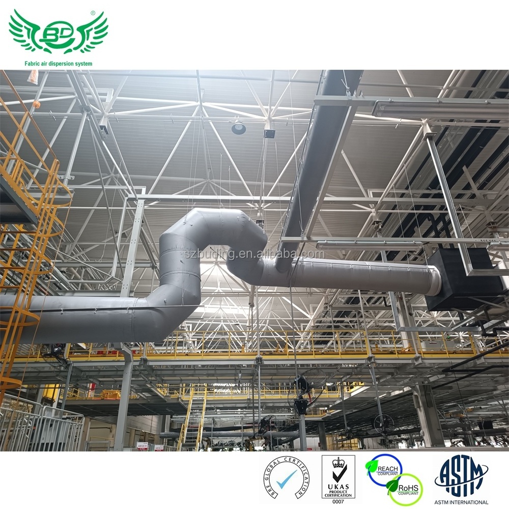 Flexible Tear-resistance Anti-corrosion HVAC air dispersion use Fabric Air duct