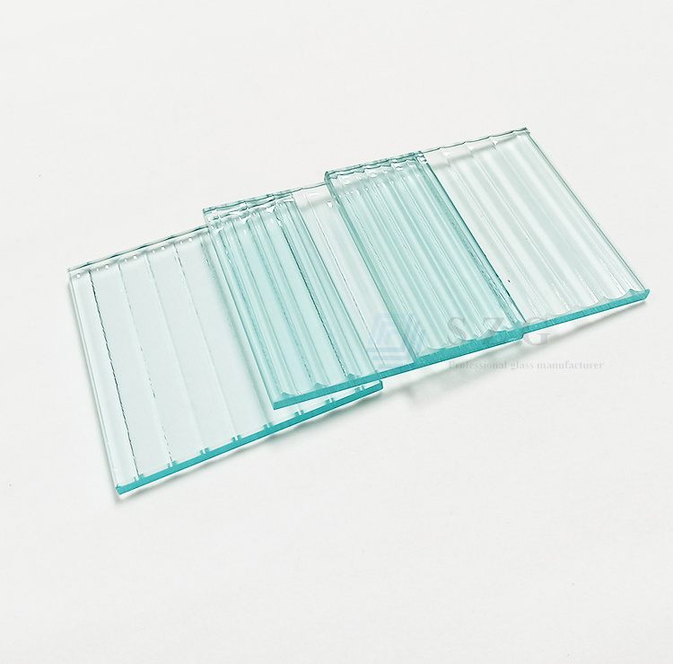 4mm 6mm 8mm 10mm fluted reeded ribbed patterned tempered toughened decorative glass panel