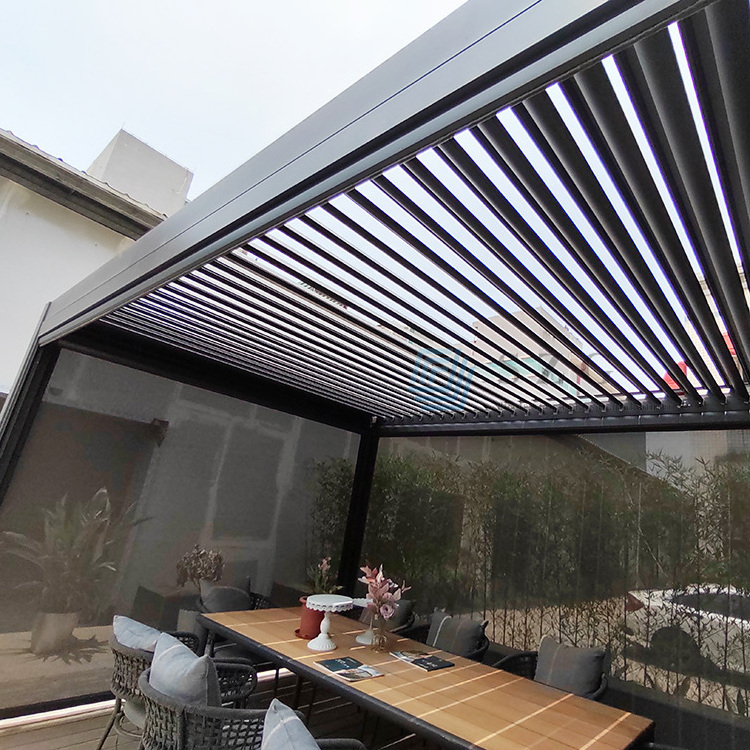 Aluminum Bioclimatic Pergola Aluminium Outdoor Louver Pergola