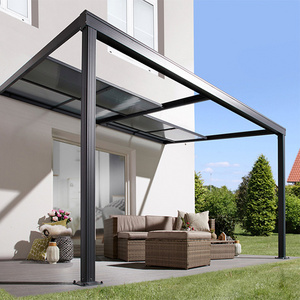 aluminium waterproof outdoor retractable sliding pergola roof patio cover system