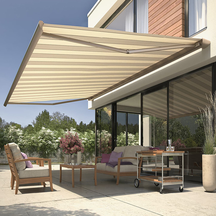 High Quality Rain Proof Sun Shade Outdoor Awning with Aluminum Retractable Canopy Awning