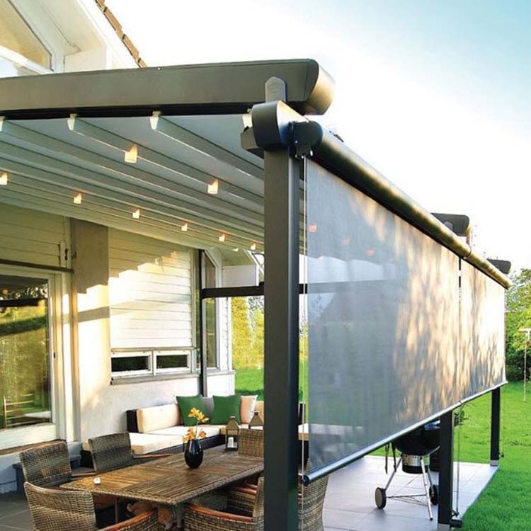 electric pergola pvc retractable awning canopy automatic sliding roof system