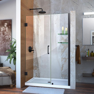 Shower Room Accessories Size Sliding Door  Bathroom tempered Glass shower Customized Stainless Steel