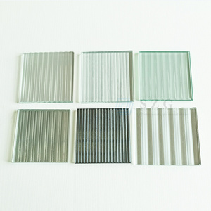 4mm 6mm 8mm 10mm fluted reeded ribbed patterned tempered toughened decorative glass panel