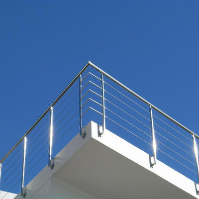 Modern Stainless Steel Pipe Railing Designs For Balcony Balustrade