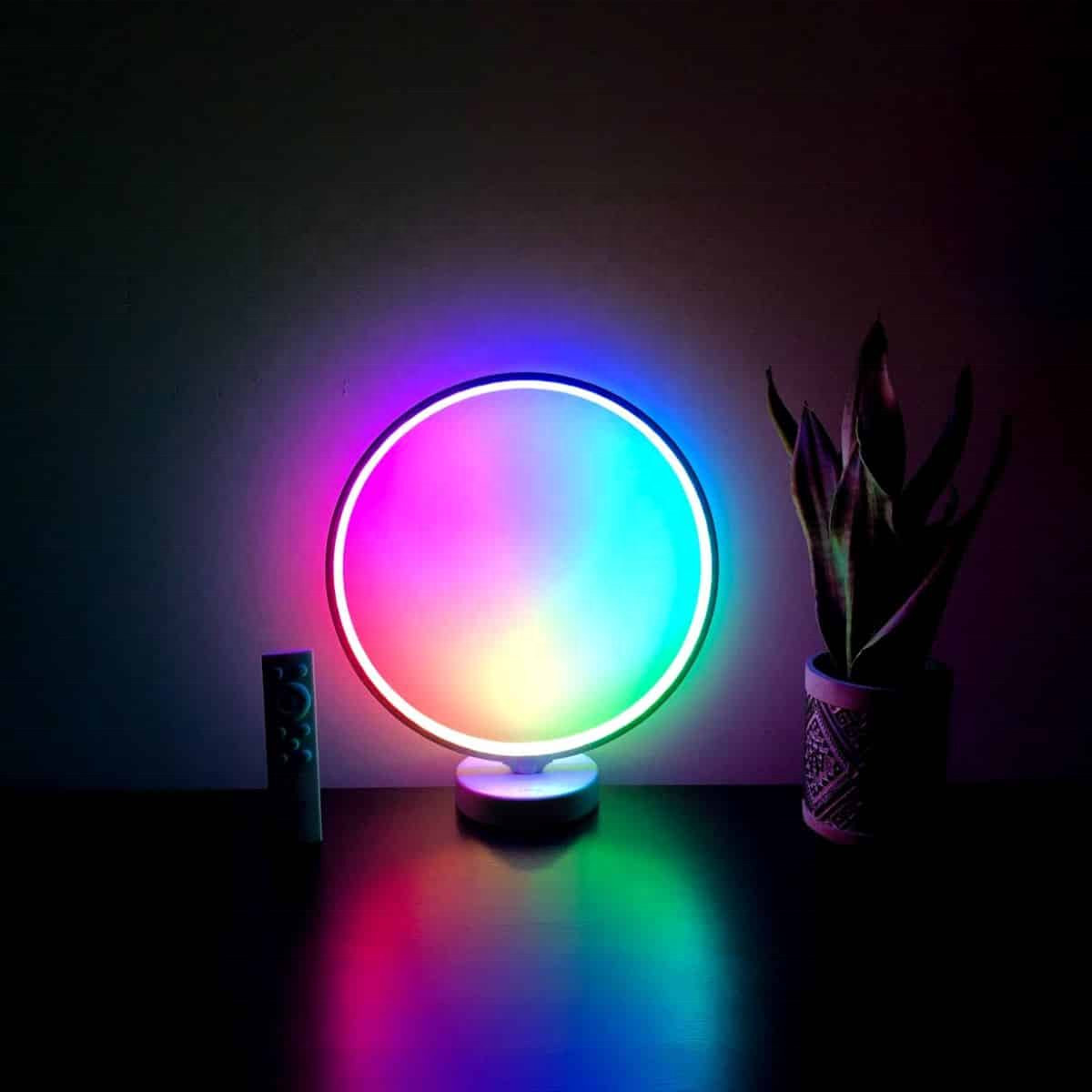 Factory supply RF remote control 8Watt music rhythm lamp smart control rgb ring light