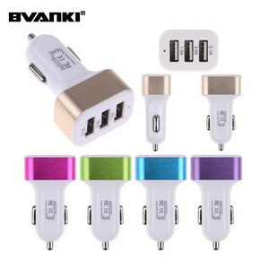 2017 new QC2.0 Quick Charge 3-port USB Car Charger Universal Car charger mobile for Car Adapter