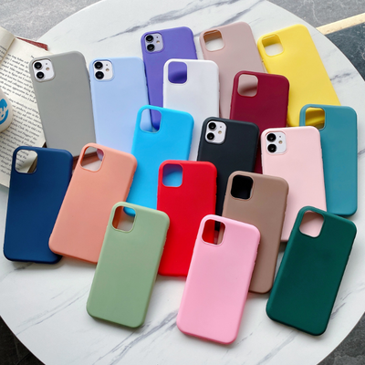 Suitable Black Shockproof Silicone Matte TPU Soft Shell Full Matte Phone Case for iPhone 11 12 13 Pro Max