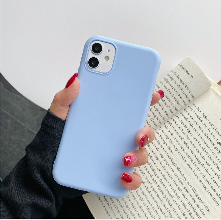 Suitable Black Shockproof Silicone Matte TPU Soft Shell Full Matte Phone Case for iPhone 11 12 13 Pro Max