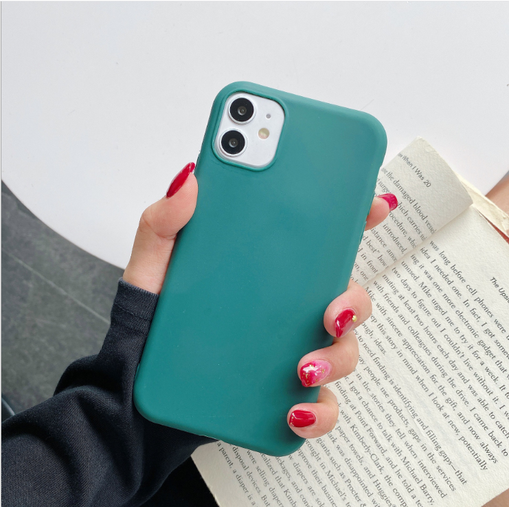 Suitable Black Shockproof Silicone Matte TPU Soft Shell Full Matte Phone Case for iPhone 11 12 13 Pro Max