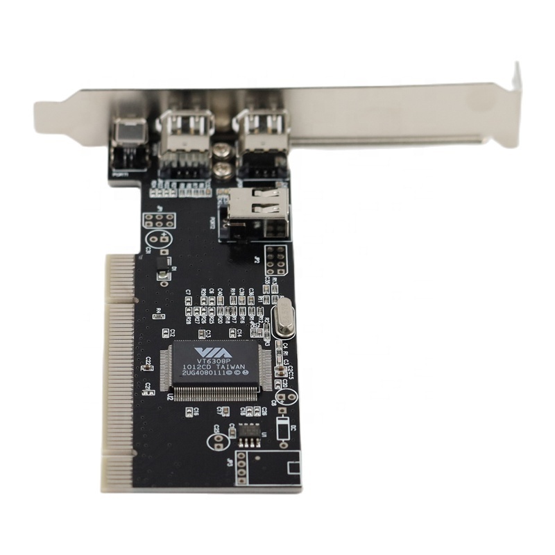 PCI 4 Port 1394A Firewire Expansion Card PCI Express to IEEE 1394 Adapter Controller For Desktop