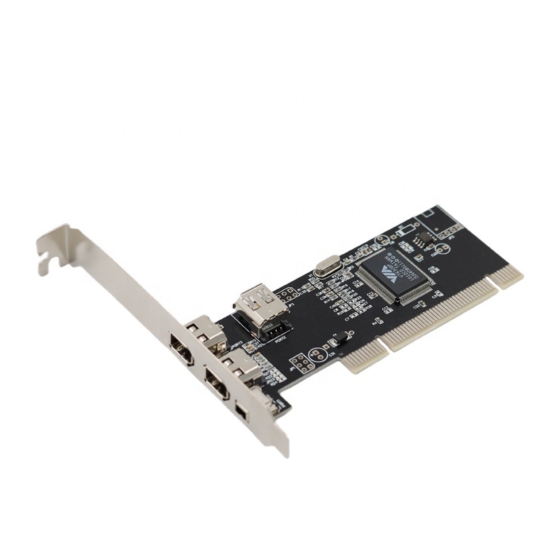 PCI 4 Port 1394A Firewire Expansion Card PCI Express to IEEE 1394 Adapter Controller For Desktop