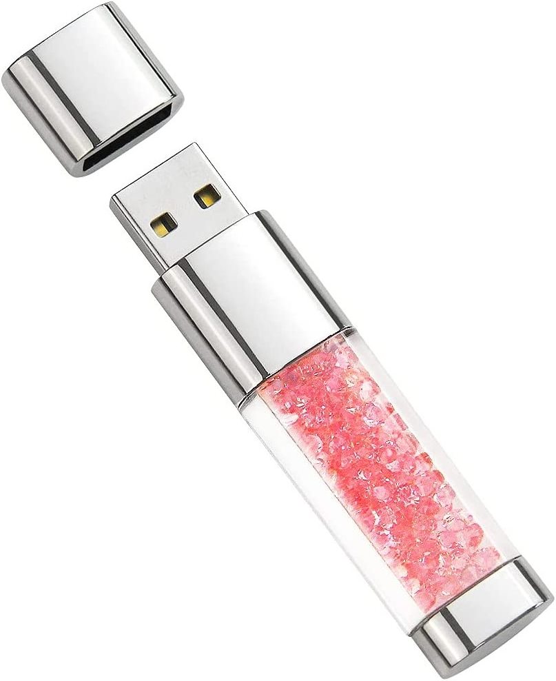 Rectangle Usb Stick Box Gift Rose Red Crystal Usb Stick Romantic Original Usb Memory Stick