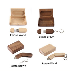 Wedding Gifts Chiavette USB Wooden Pen Drive 8GB 16GB 32G 64GB 128GB USB Flash Drive Cle USB Memory Sticks with Wooden Case