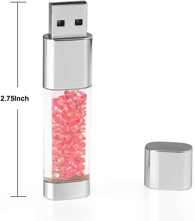 Rectangle Usb Stick Box Gift Rose Red Crystal Usb Stick Romantic Original Usb Memory Stick