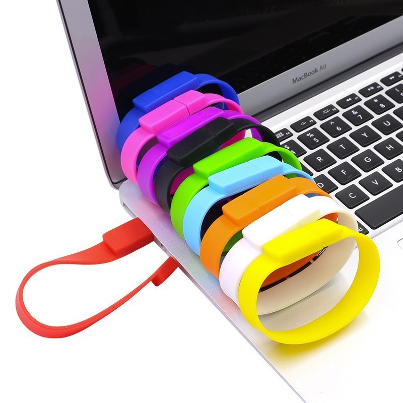 Wholesale Customized Logo Pvc Silicone Bracelet Wrist Band Usb Flash Drive 2.0 3.0 Pen Drive 1Gb 32Gb 128Gb Memoria Usb Stick