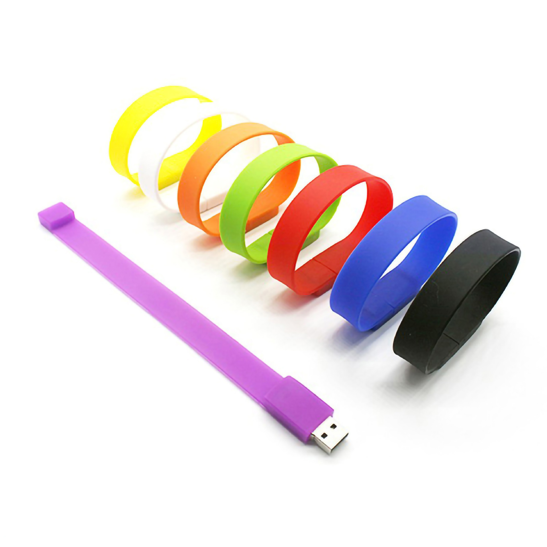 Wholesale Customized Logo Pvc Silicone Bracelet Wrist Band Usb Flash Drive 2.0 3.0 Pen Drive 1Gb 32Gb 128Gb Memoria Usb Stick