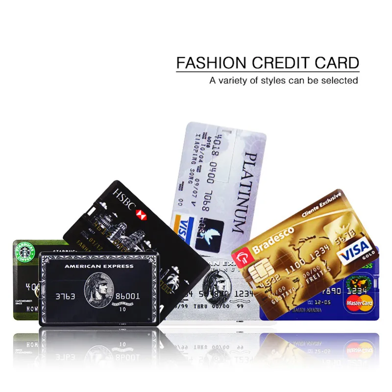 Wholesale Custom Logo printable usb card Bank Card Flat Business Usb Sticks Pendrive credit card 3.0 2.0 usb flash drive