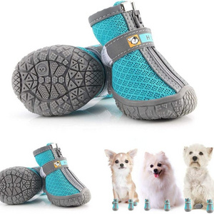 High-end Custom Cotton Dog Sneaker Adjustable Air Mesh Surface Dog Boots Small Medium Large Dog Shoe