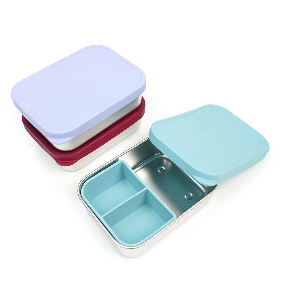 New Arrival Feed Grade Lunch Boxes Bento Stainless Steel Lunch Box Eco Friendly Stainless Steel Bento Kids Lunch Box