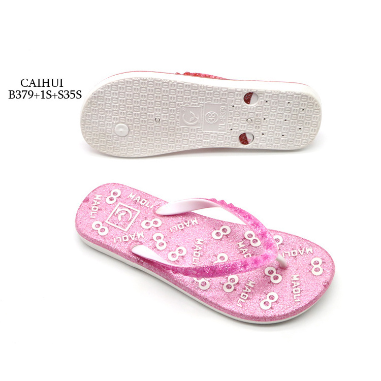 MLX newest design rubber flip flops wholesale pvc beach slipper for women promotional plastic flip flop