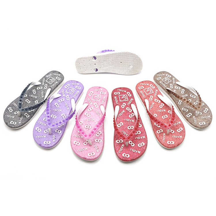 MLX newest design rubber flip flops wholesale pvc beach slipper for women promotional plastic flip flop