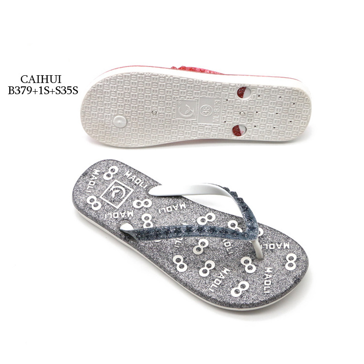 MLX newest design rubber flip flops wholesale pvc beach slipper for women promotional plastic flip flop