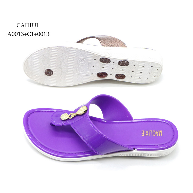 Beach ladies shoes,Outdoor plastic women shoes Wholesale,pe women slippers