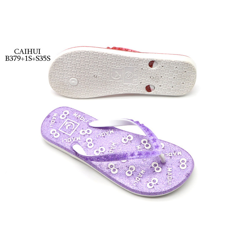 MLX newest design rubber flip flops wholesale pvc beach slipper for women promotional plastic flip flop