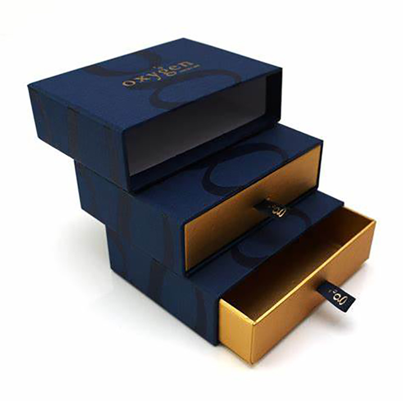 Customized gold foiled Luxury gift hair extensions Wigs paper boxes packaging black ribbon drawer box